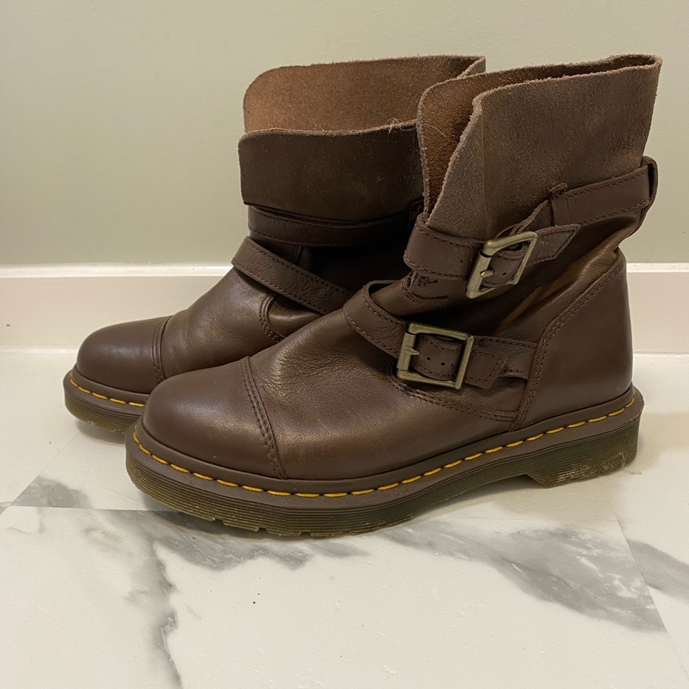 Brown Buckle Boots